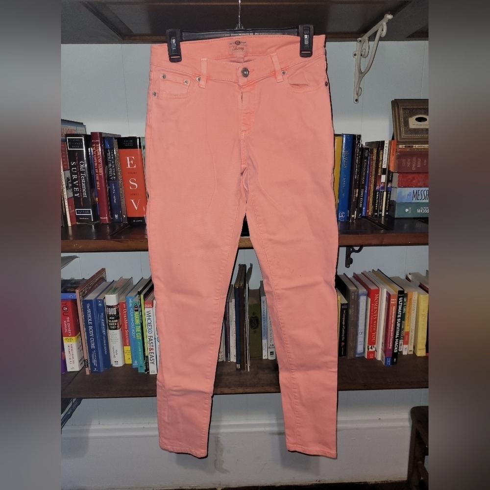 Fossil Women’s Skinny Jeans in Coral Pink